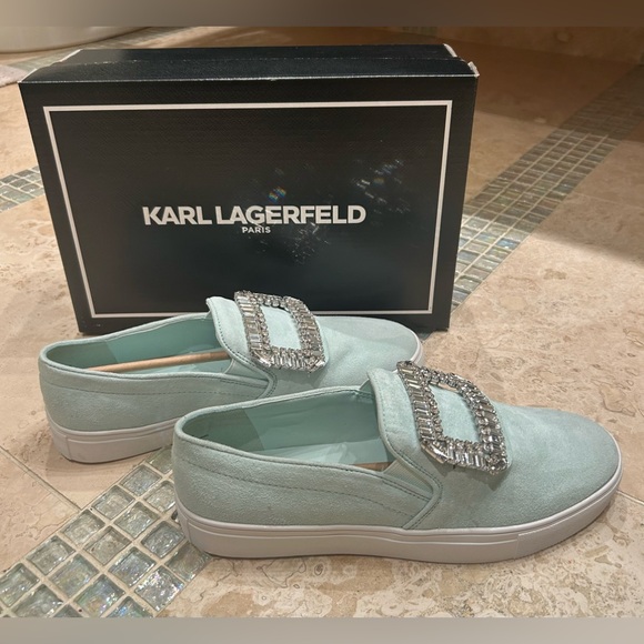 Karl Lagerfeld Kidsuede sneakers with Rhinestones - Picture 2 of 7